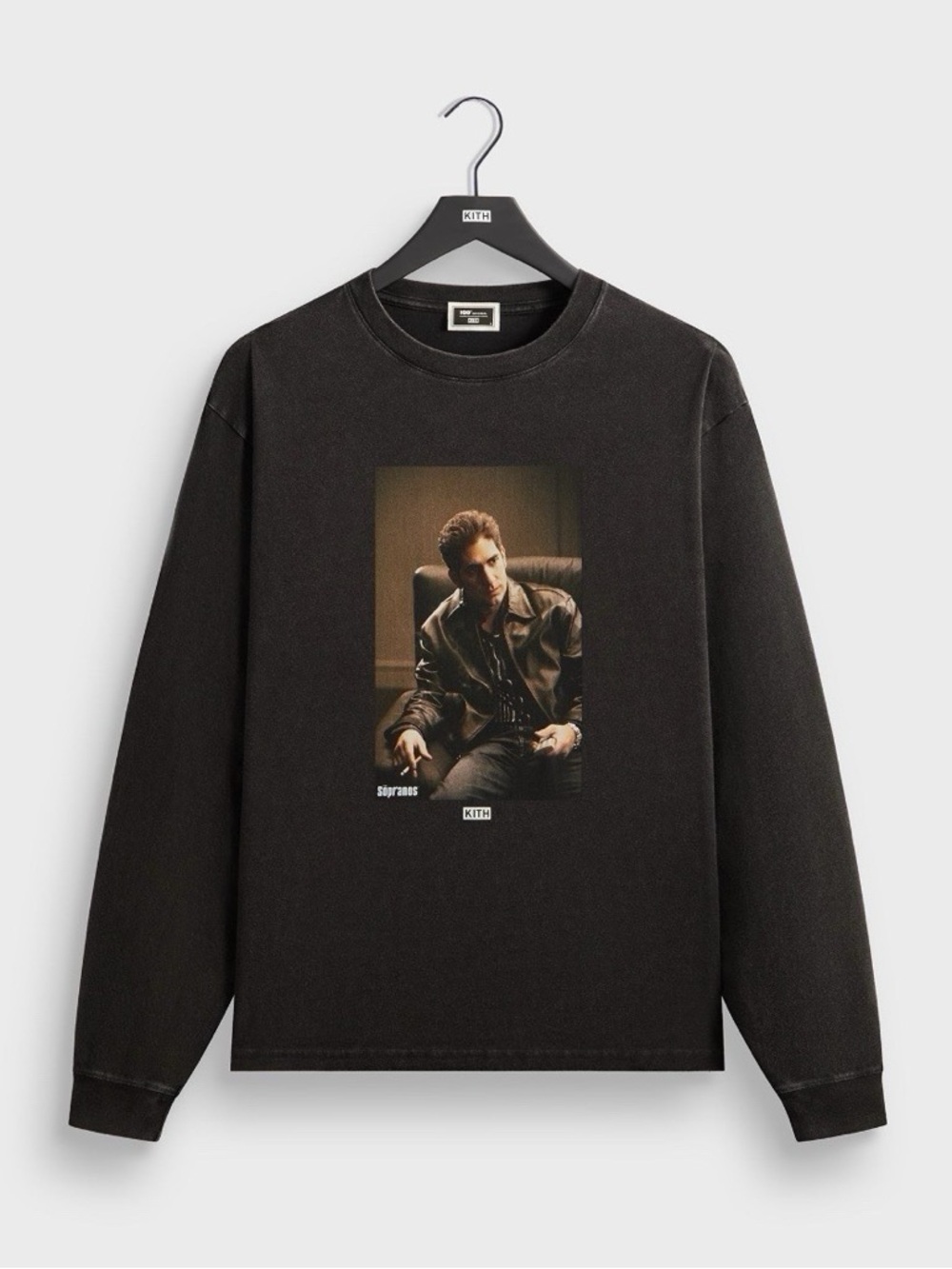 Kith for The Sopranos Christopher Vintage Long Sleeve Tee Black T-Shirt Size XXL